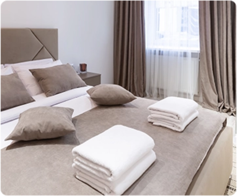 linen bed